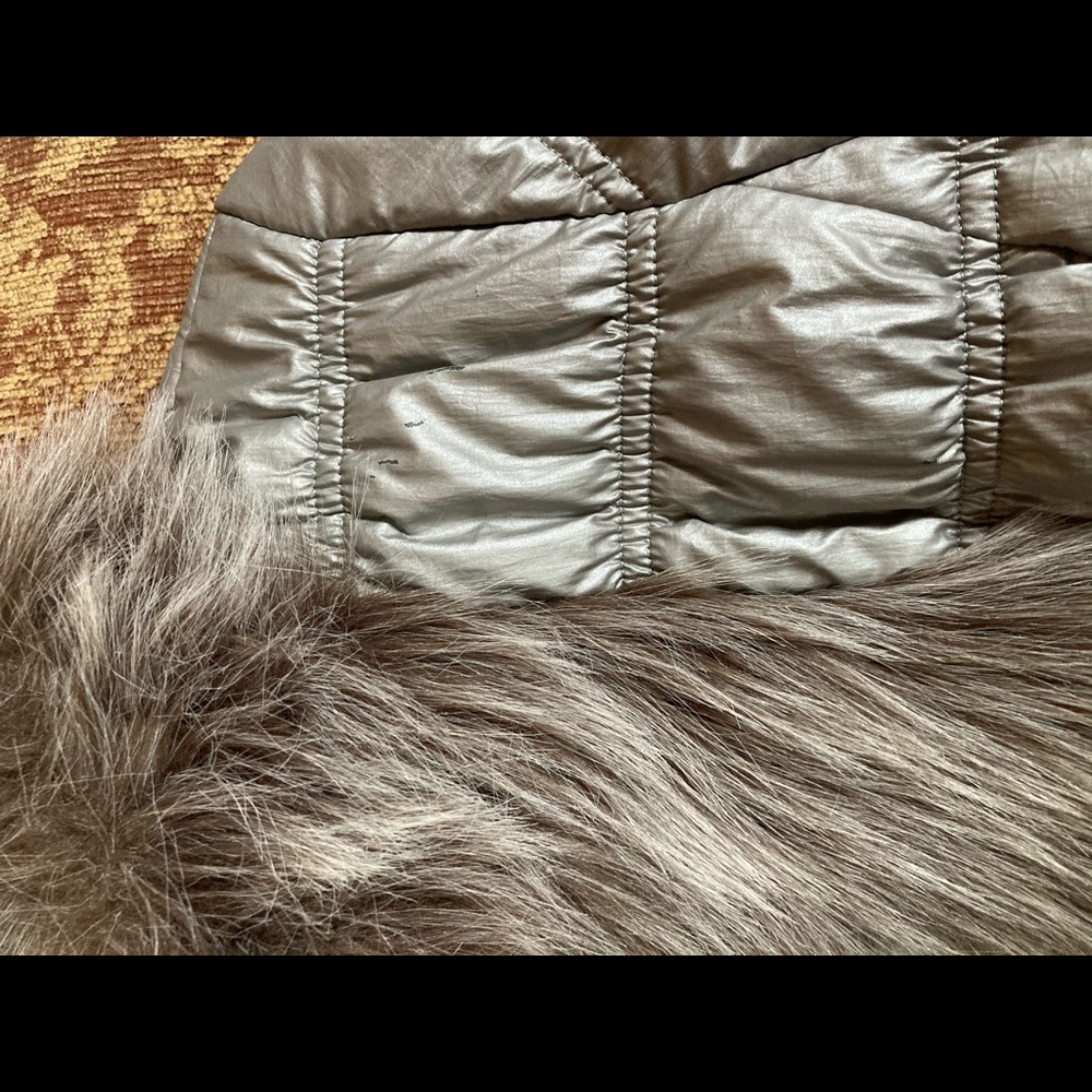 INC Silver Jacket with Fur - Picture 17 of 17